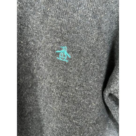 Men's 100% Lambswool Sweater, Penguin by Munsingwear, XL, Navy, Vneck - Picture 2 of 9